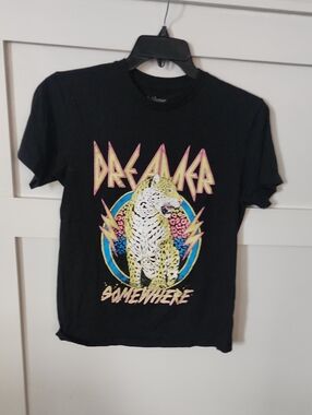 NWOT Böhme Black Dreamer Somewhere Leopard Graphic Tee - Small